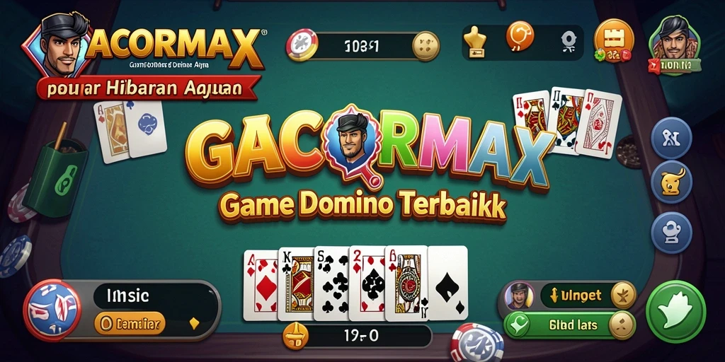 Screenshot gameplay GACORMAX menampilkan suasana seru permainan Domino.