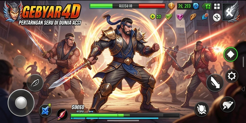 Tampilan penuh aksi dari gameplay GEBYAR4D yang mendebarkan.