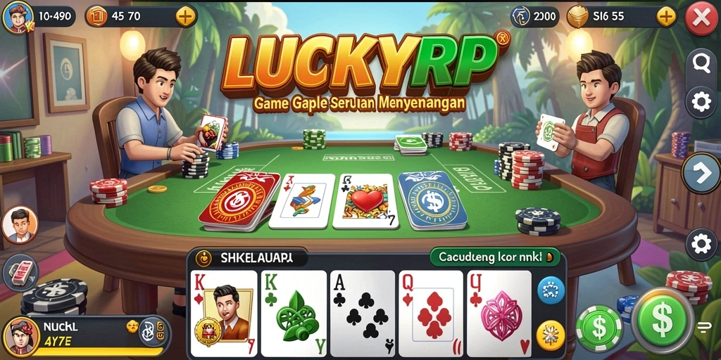 Tampilan gameplay Gaple yang menarik dan interaktif.