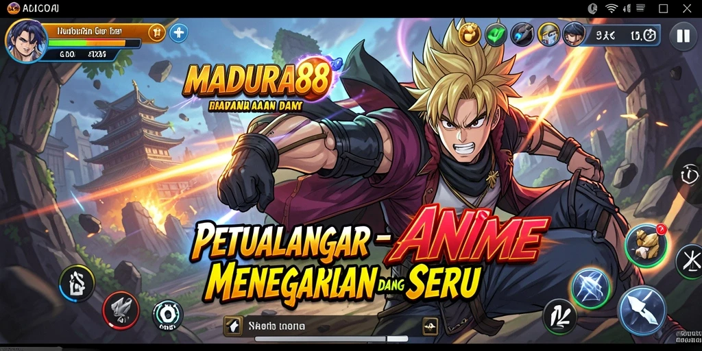 Tampilan seru dari gameplay <strong>MADURA88</strong> di dunia Anime.