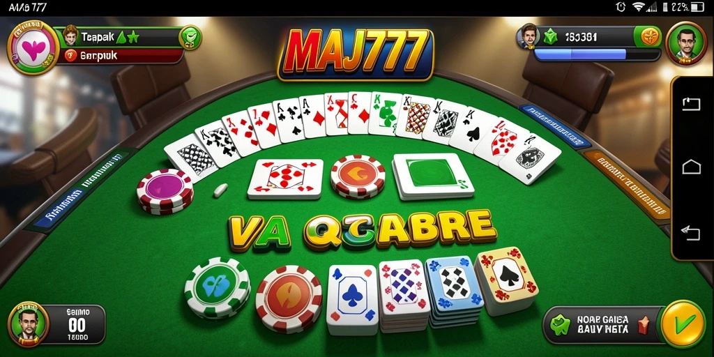 Tampilan gameplay Gaple yang seru dan menarik di MAJ777.