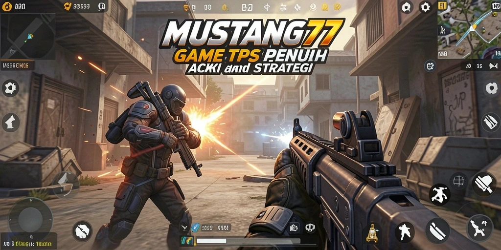 Screenshot MUSTANG77 menunjukkan pertarungan seru dalam gameplay TPS.