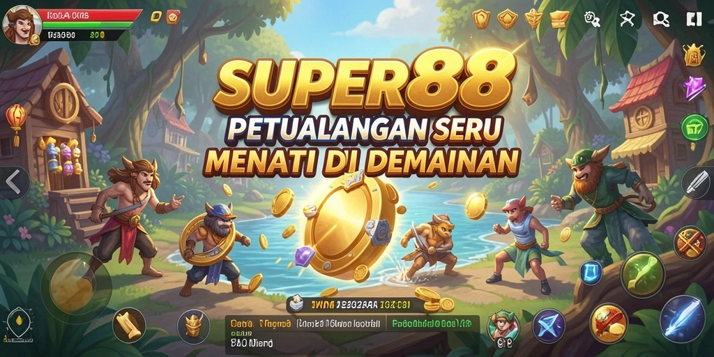 Tangkapan layar dari gameplay <strong>SUPER88</strong> yang menunjukkan petualangan mendebarkan.