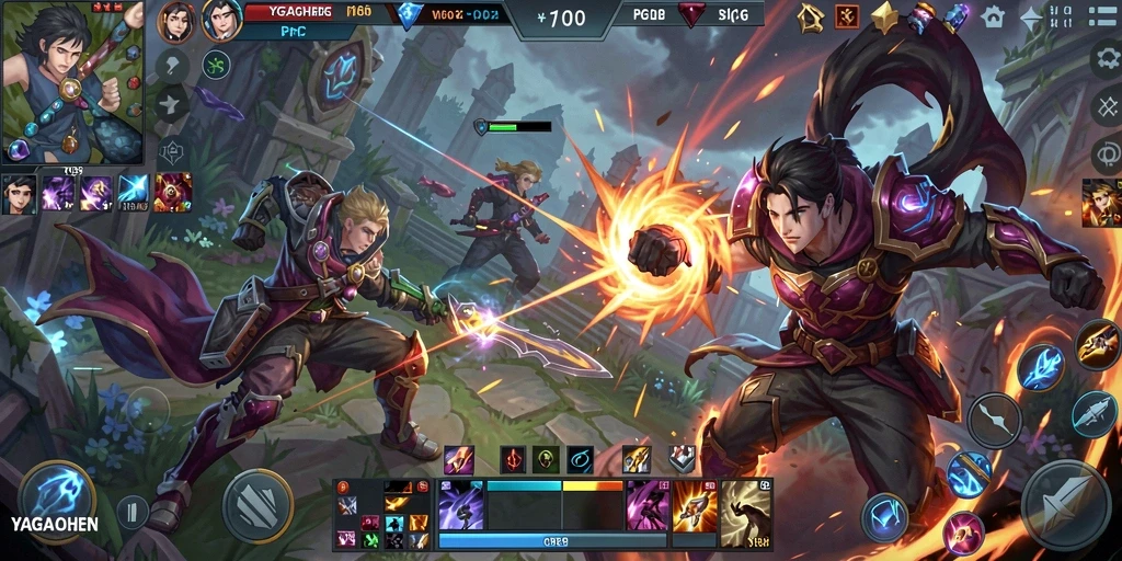Tangkapan layar dari gameplay YAGAOHEN yang seru dan kompetitif.