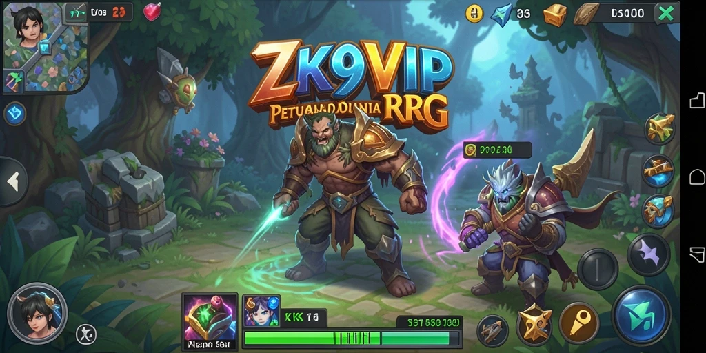 Tangkapan layar dari gameplay ZK9VIP yang menampilkan pertempuran epik.