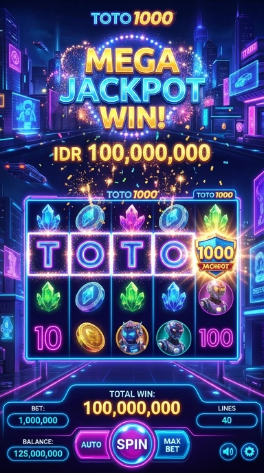 Tampilan antarmuka toto1000 yang sederhana dan jelas.